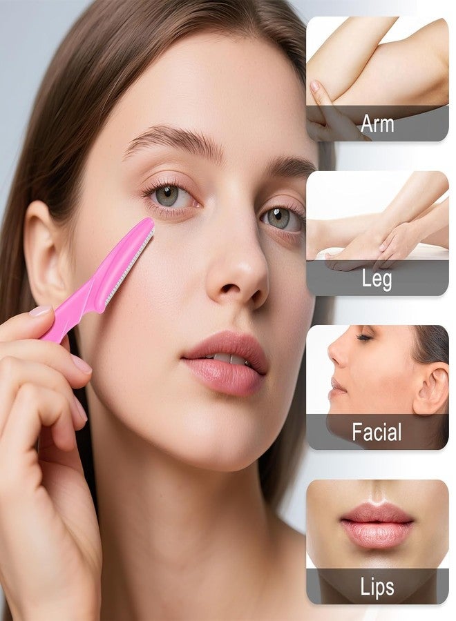 LOVHIDE Facial Razors for Women - Eyebrow Shaper & Face Hair Remover Blades with Protective Cap - Pack of 9 (Colorful) - Dermaplaning Tool for Smooth & Glowing Skin (Pack of 9) - Image 4